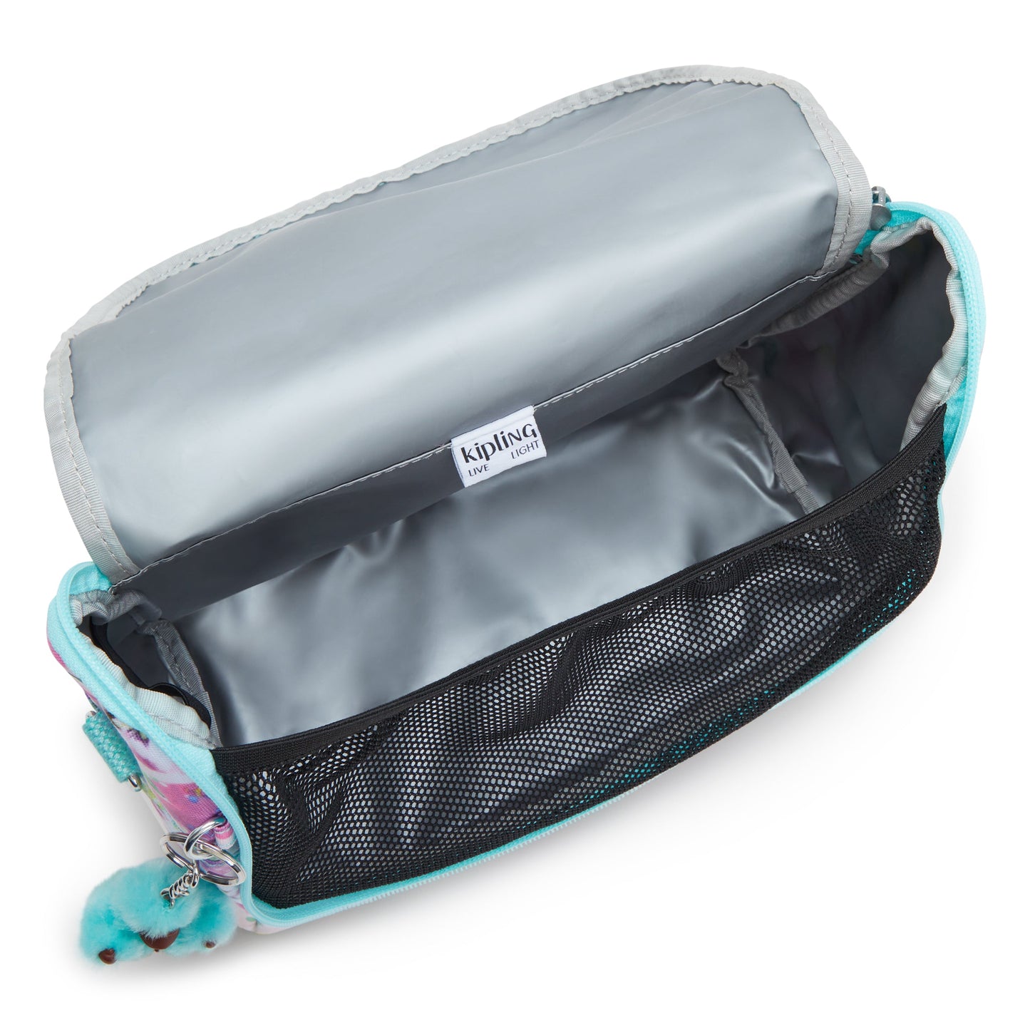 KIPLING-New Kichirou-Large Lunchbox (with trolley pocket)-Aqua Blossom-I5749-7EC