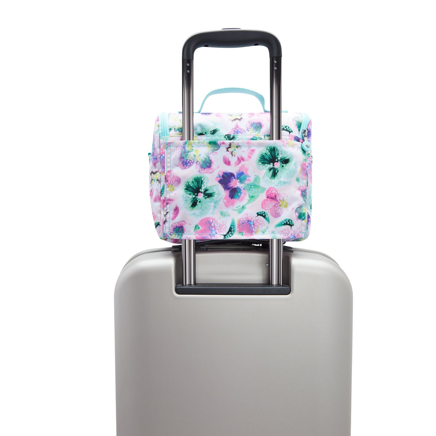 KIPLING-New Kichirou-Large Lunchbox (with trolley pocket)-Aqua Blossom-I5749-7EC