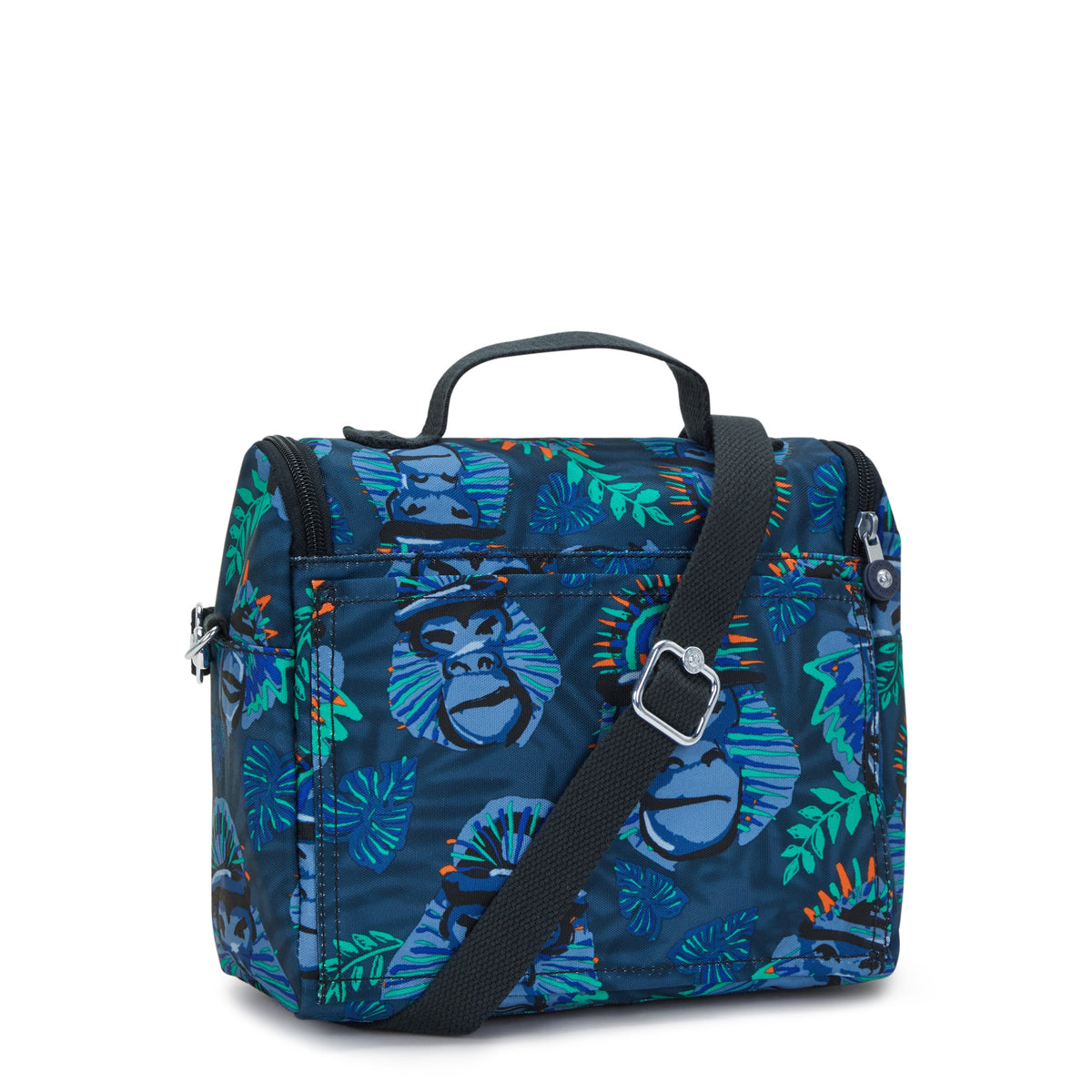 حقيبة غداء كبيرة من Kipling New Kichirou Blue Monkey Fun مع جراب عربة C2I5749-8HJ