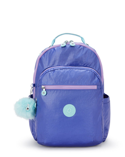 Kipling Seoul Cosmic Metallic حقيبة ظهر كبيرة I5764-8DE