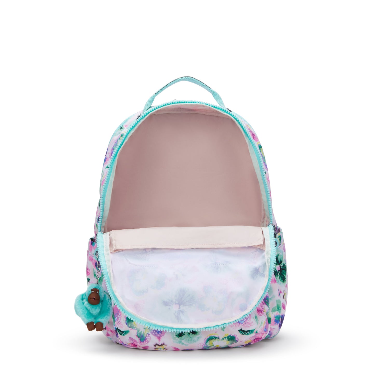 Kipling Seoul Lap Aqua Blossom حقيبة ظهر كبيرة C2I5816-7EC