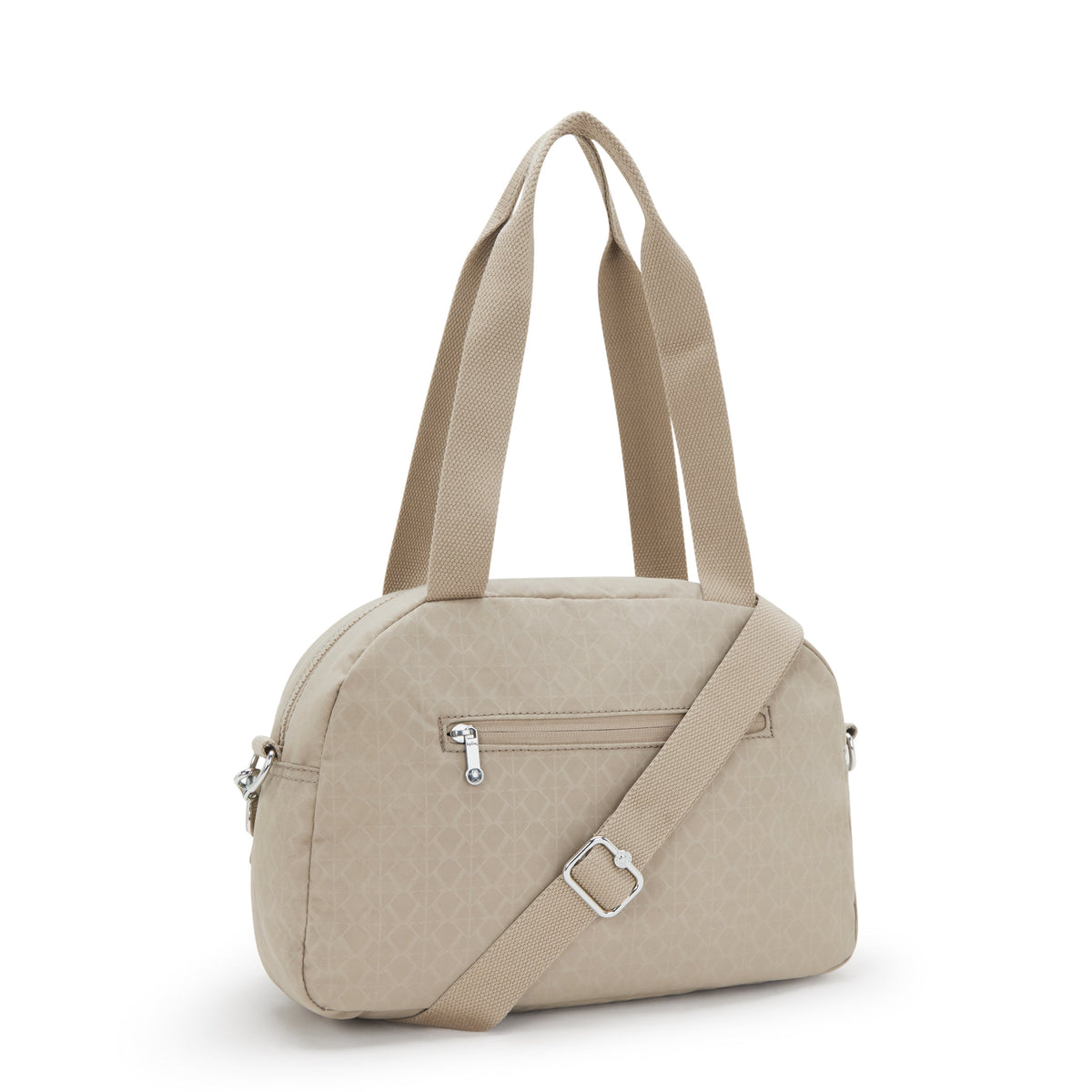حقيبة كتف متوسطة الحجم من Kipling Cool Defea Signature باللون البيج المنقوش I6017-96A