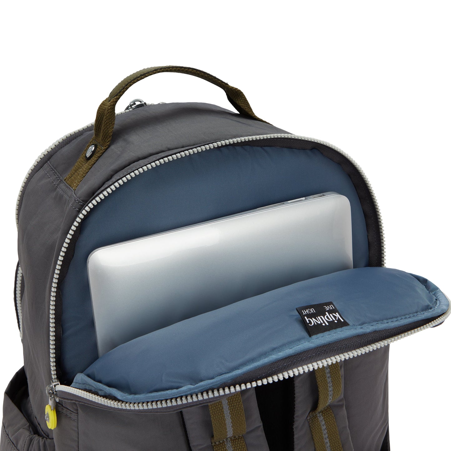 حقيبة ظهر Kipling Seoul College Extra Back to Grey كبيرة مع حجرة للكمبيوتر المحمول I6350-1DX