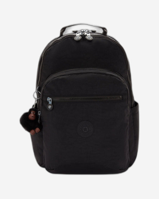 حقيبة ظهر Kipling Seoul College Extra True Black Large مع حجرة للكمبيوتر المحمول I6350-J99