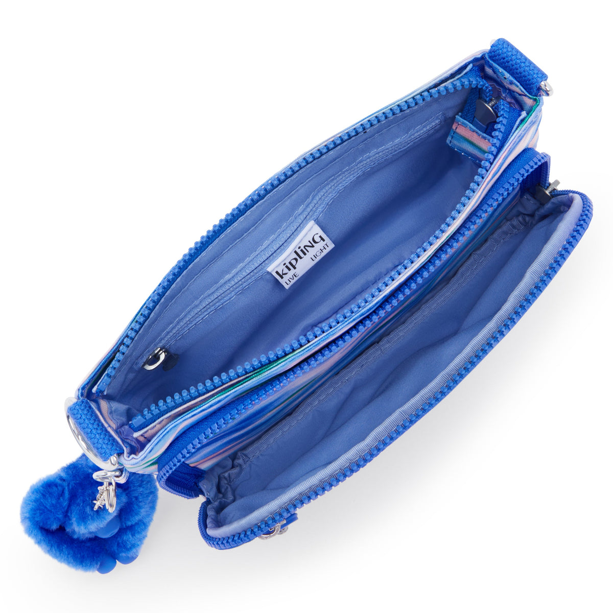 KIPLING-Milos Up-حقيبة كتف صغيرة (بحزام قابل للإزالة)-أزرق مخفف-I6603-TX9