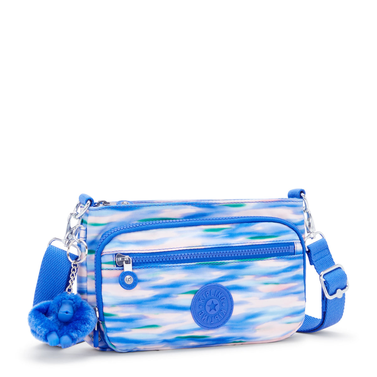 KIPLING-Milos Up-حقيبة كتف صغيرة (بحزام قابل للإزالة)-أزرق مخفف-I6603-TX9