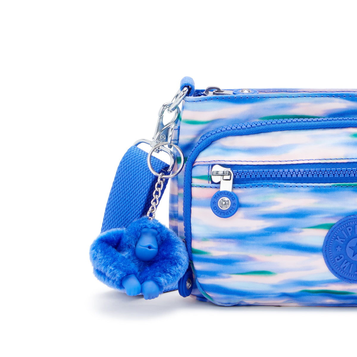 KIPLING-Milos Up-حقيبة كتف صغيرة (بحزام قابل للإزالة)-أزرق مخفف-I6603-TX9
