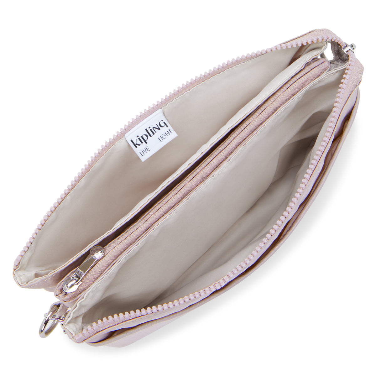 حقيبة KIPLING-Riri L-Medium كروس بودي (مع حزام قابل للإزالة)-Gleam Silver-I6679-K6G