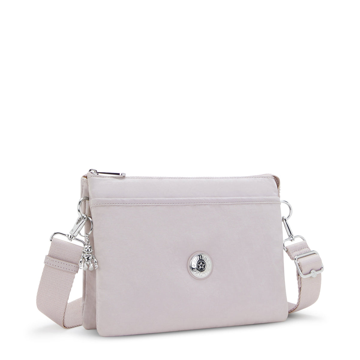 حقيبة KIPLING-Riri L-Medium كروس بودي (مع حزام قابل للإزالة)-Gleam Silver-I6679-K6G
