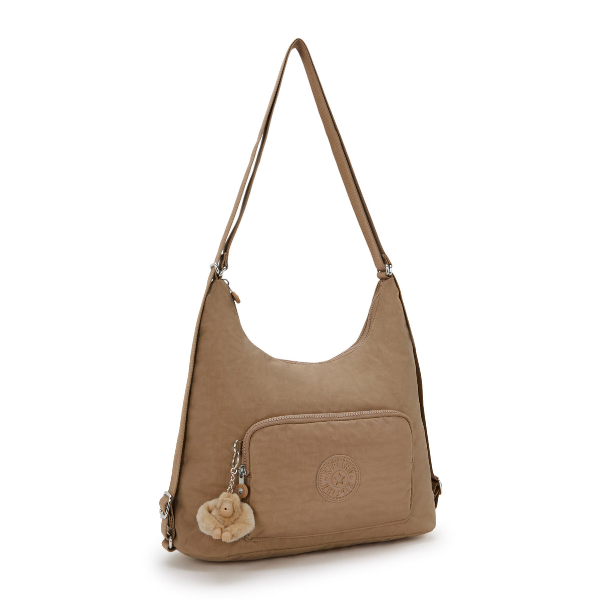 حقيبة كتف Kipling Yenna Early Tan متوسطة (قابلة للتحويل إلى حقيبة ظهر) I6721-7CN