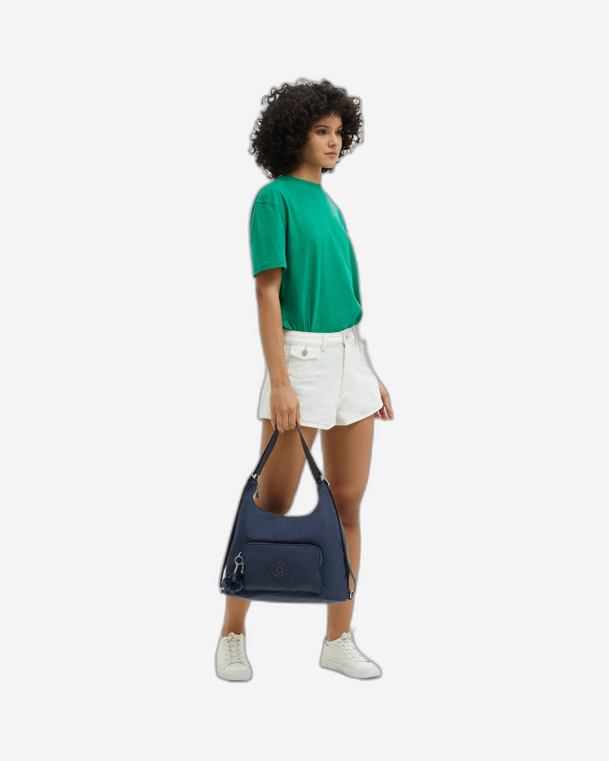 KIPLING Yenna Blue Bleu حقيبة كتف متوسطة (قابلة للتحويل إلى حقيبة ظهر) I6721-96V