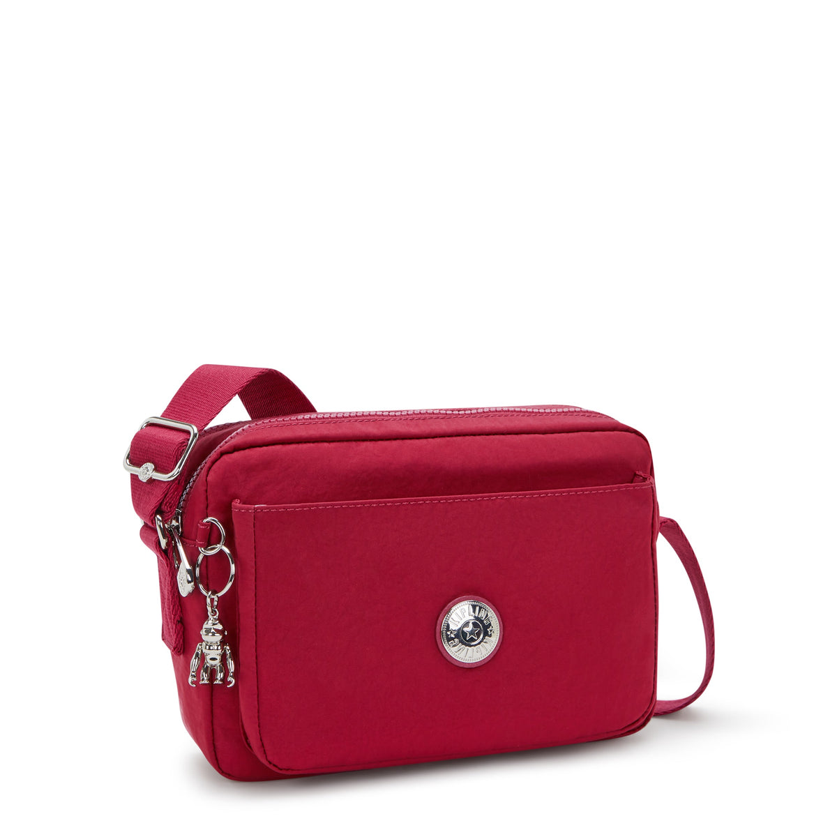 حقيبة كتف متوسطة الحجم Kipling Abanu M باللون الأحمر والنبيذ الأحمر I6847-6SE