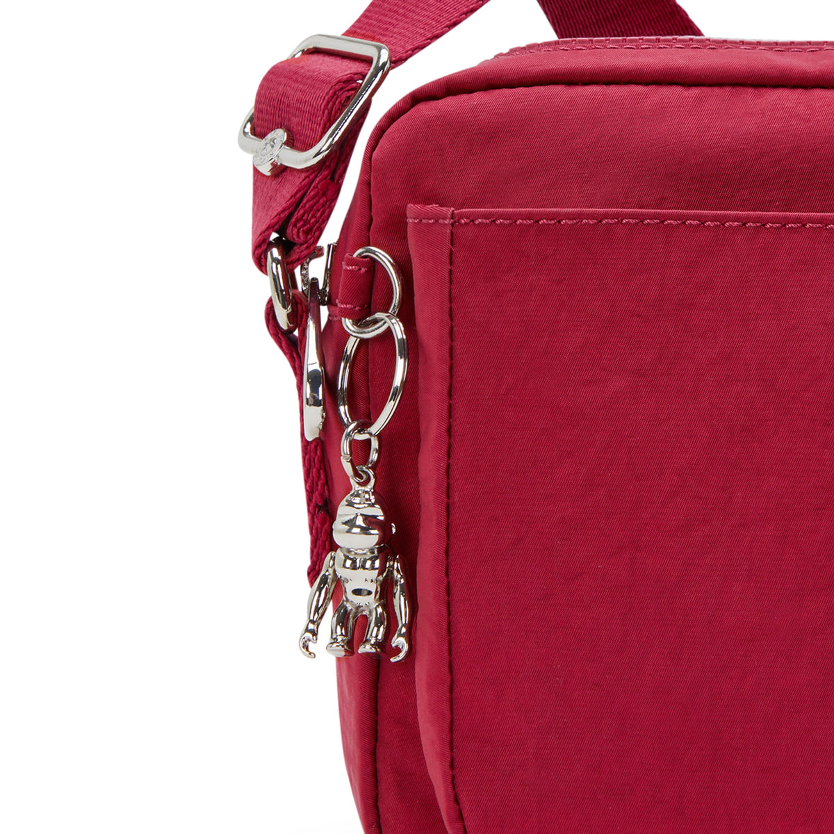حقيبة كتف متوسطة الحجم Kipling Abanu M باللون الأحمر والنبيذ الأحمر I6847-6SE