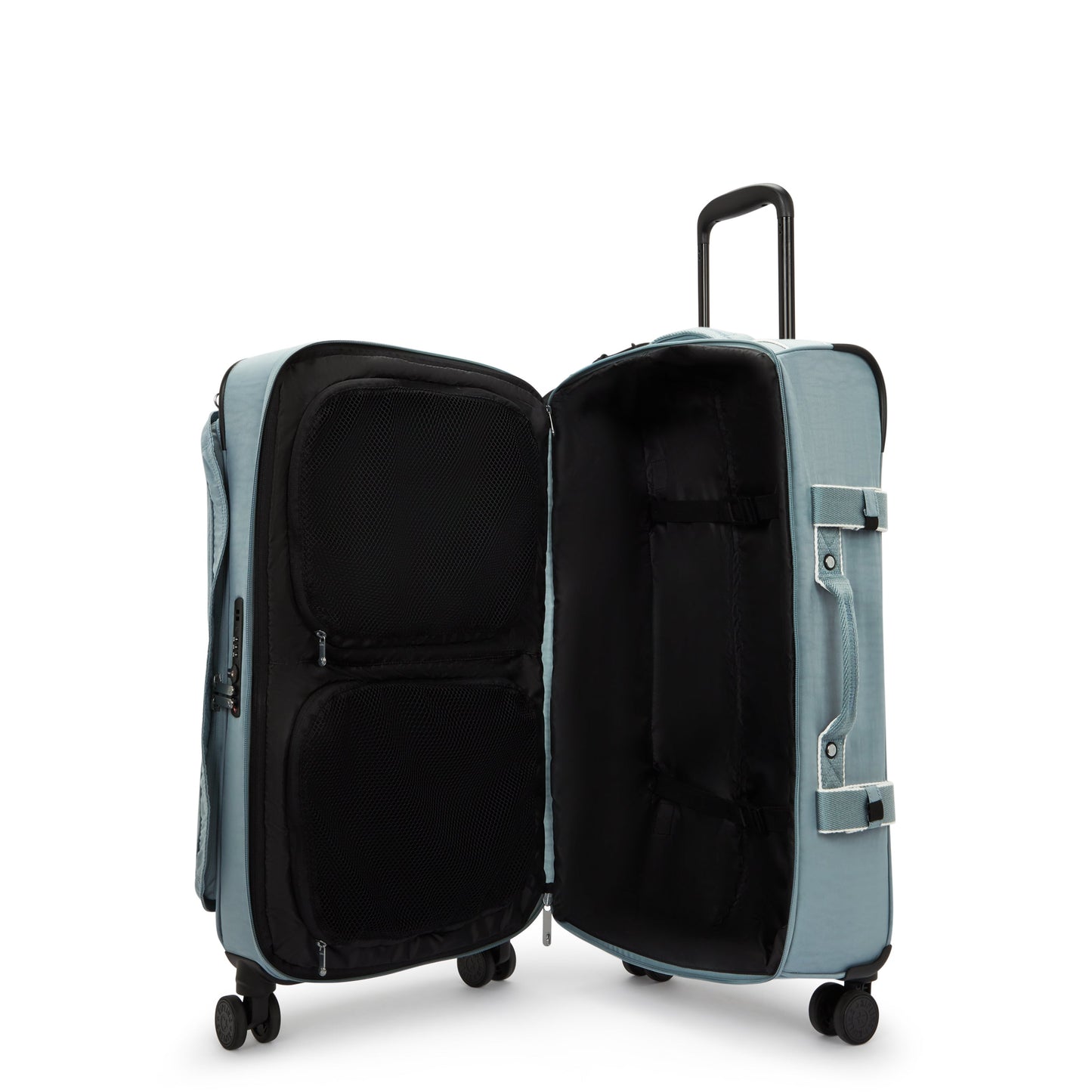 حقيبة سفر Kipling Spontaneous M رمادية مريحة متوسطة الحجم بعجلات I6918-3NL