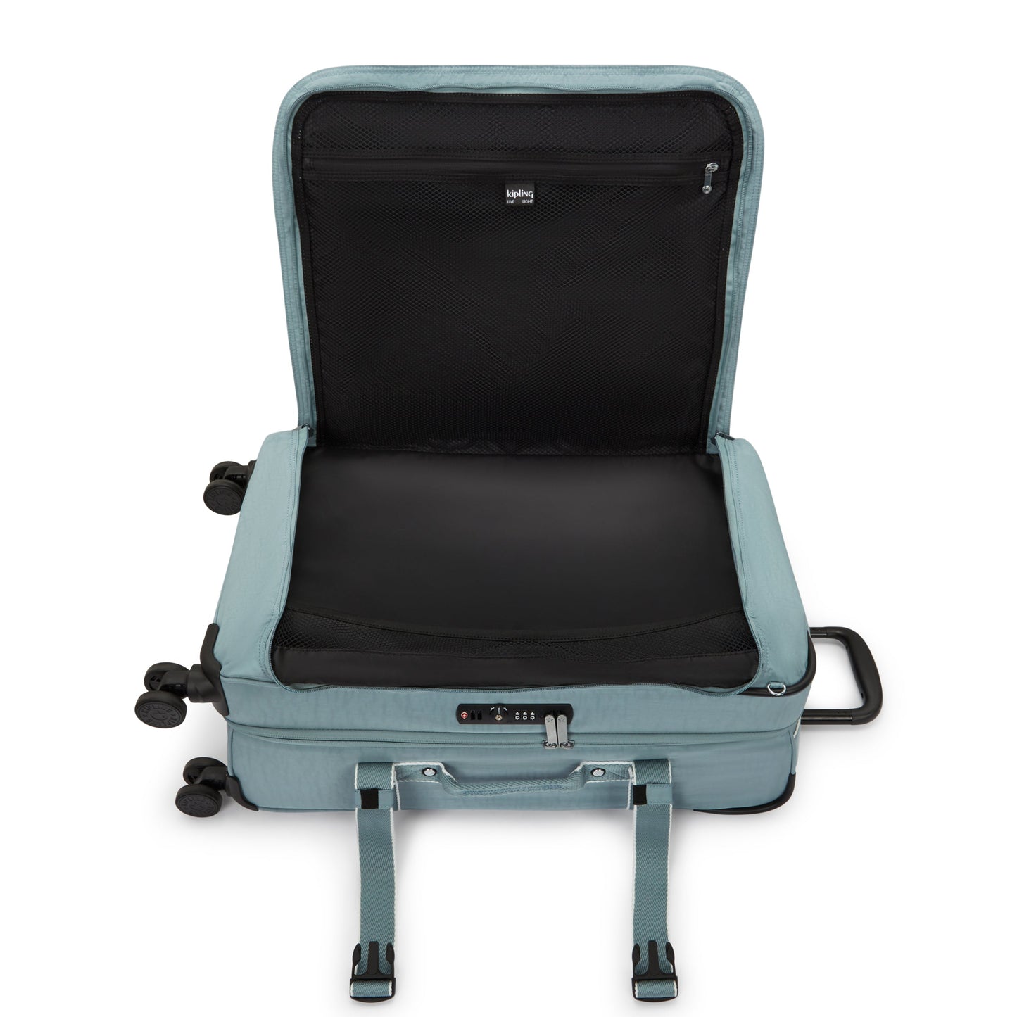 حقيبة سفر Kipling Spontaneous M رمادية مريحة متوسطة الحجم بعجلات I6918-3NL