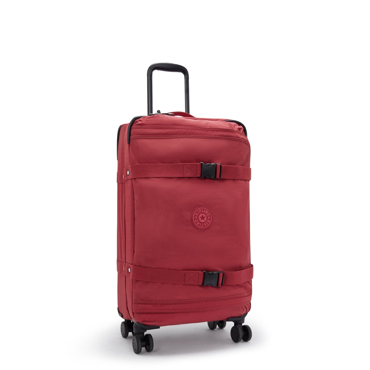 حقيبة سفر Kipling Spontaneous M متوسطة الحجم بعجلات، لون أحمر جذاب، I6918-4SS