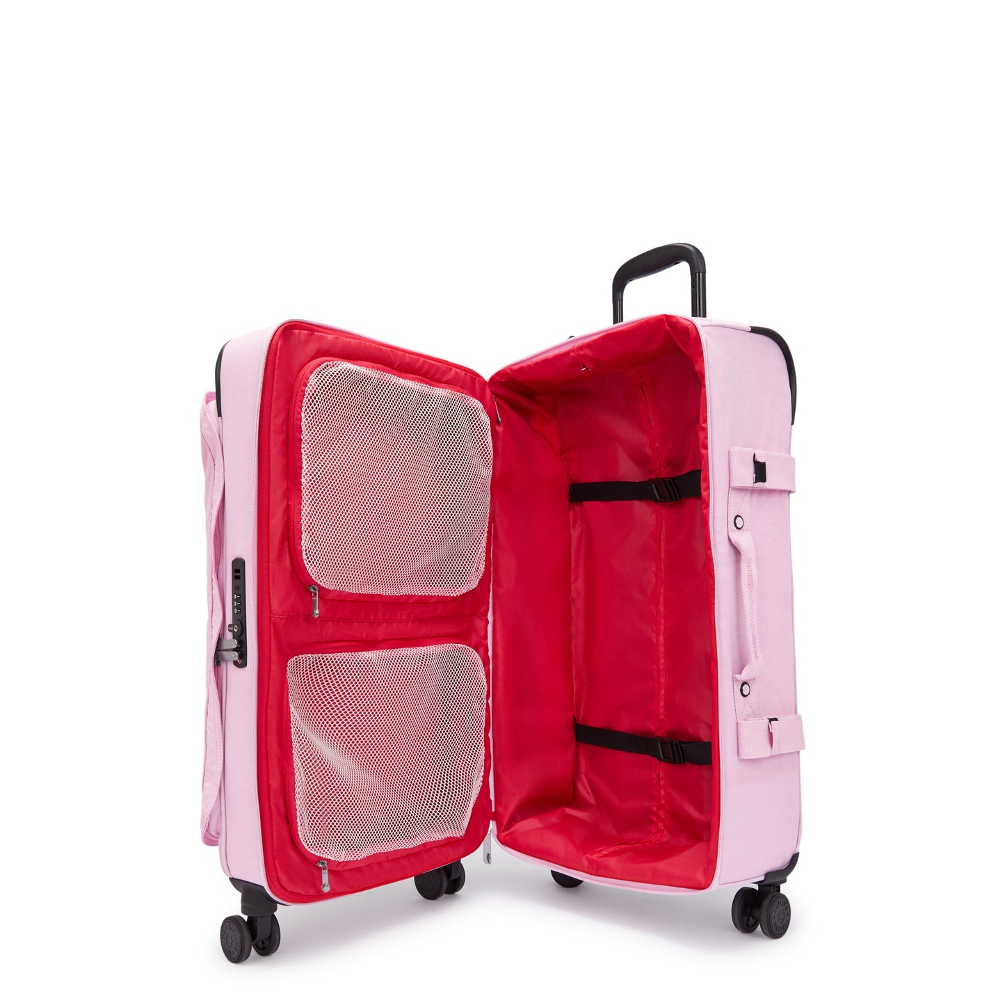KIPLING-Spontaneous M-Medium حقيبة سفر بعجلات-Blooming Pink-I6918-R2C