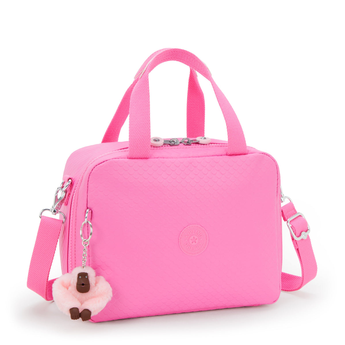 حقيبة غداء كبيرة Kipling Miyo Pink Mermaid Em مع جراب عربة I6952-56J