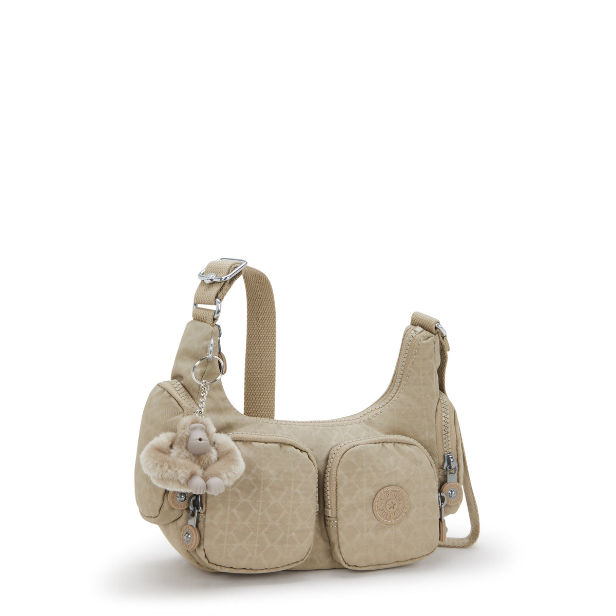 حقيبة كتف صغيرة Kipling Rikka Mini Sign Beige Embed I7005-96A