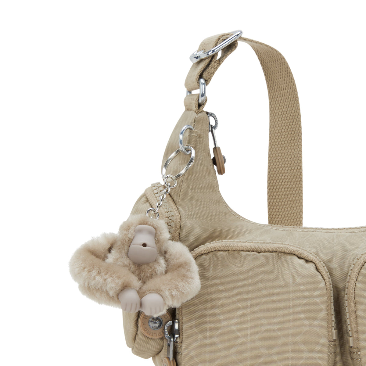 حقيبة كتف صغيرة Kipling Rikka Mini Sign Beige Embed I7005-96A