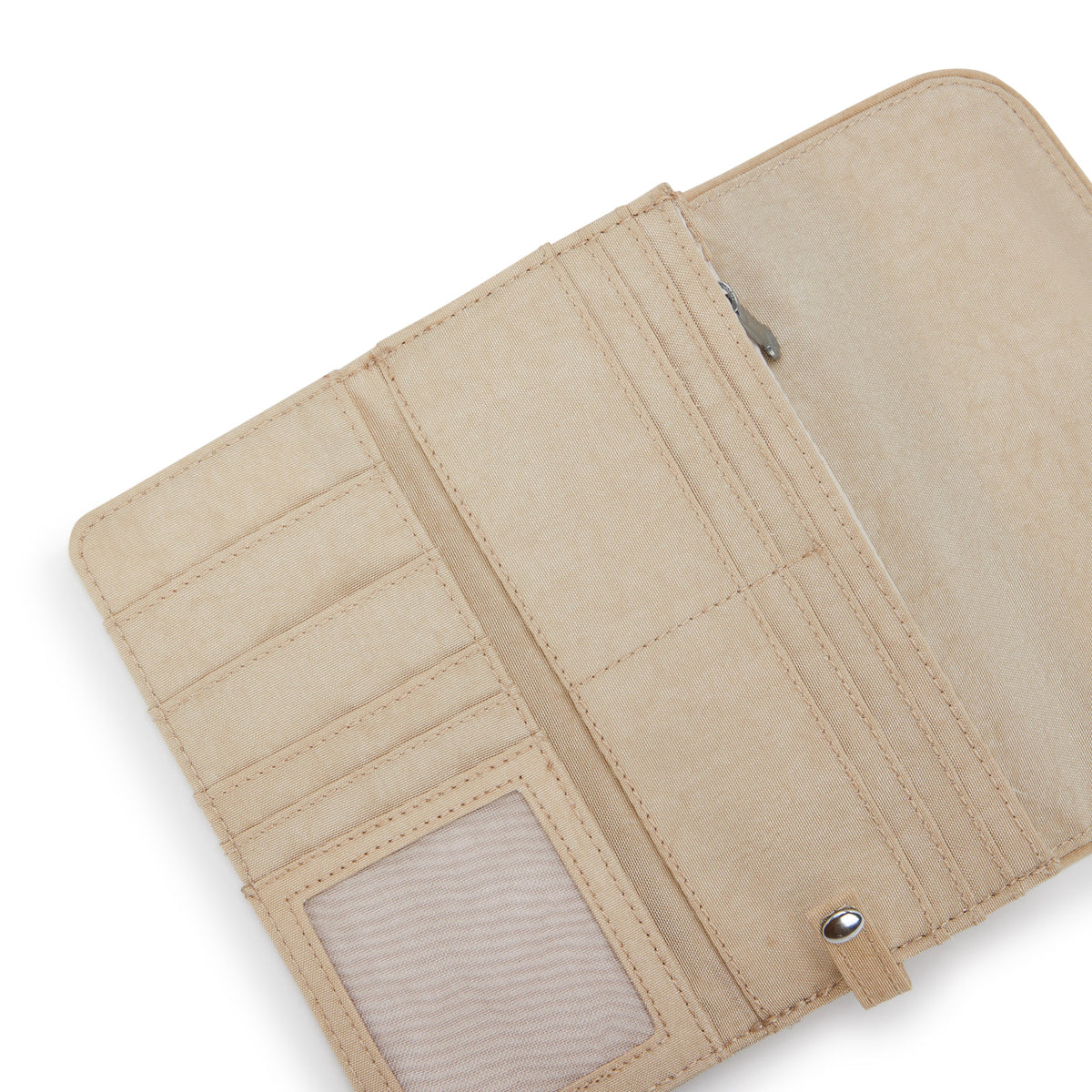 Kipling Money Land محفظة كبيرة باللون البيج اللامع I7015-5DV