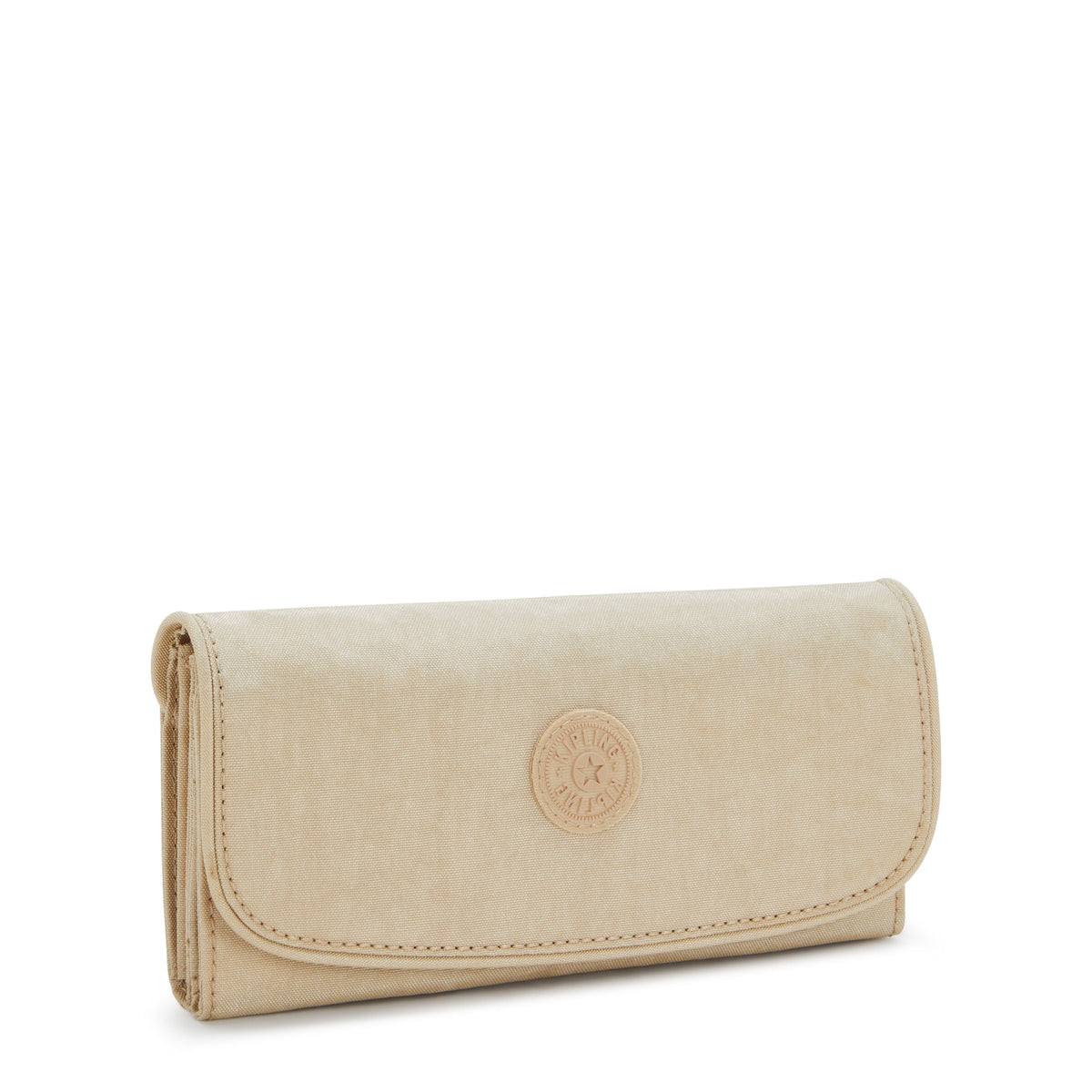 Kipling Money Land محفظة كبيرة باللون البيج اللامع I7015-5DV