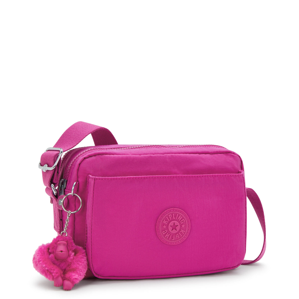 حقيبة Kipling Abanu M متوسطة الحجم باللون الفوشيا المتوهجة I7076-3KU