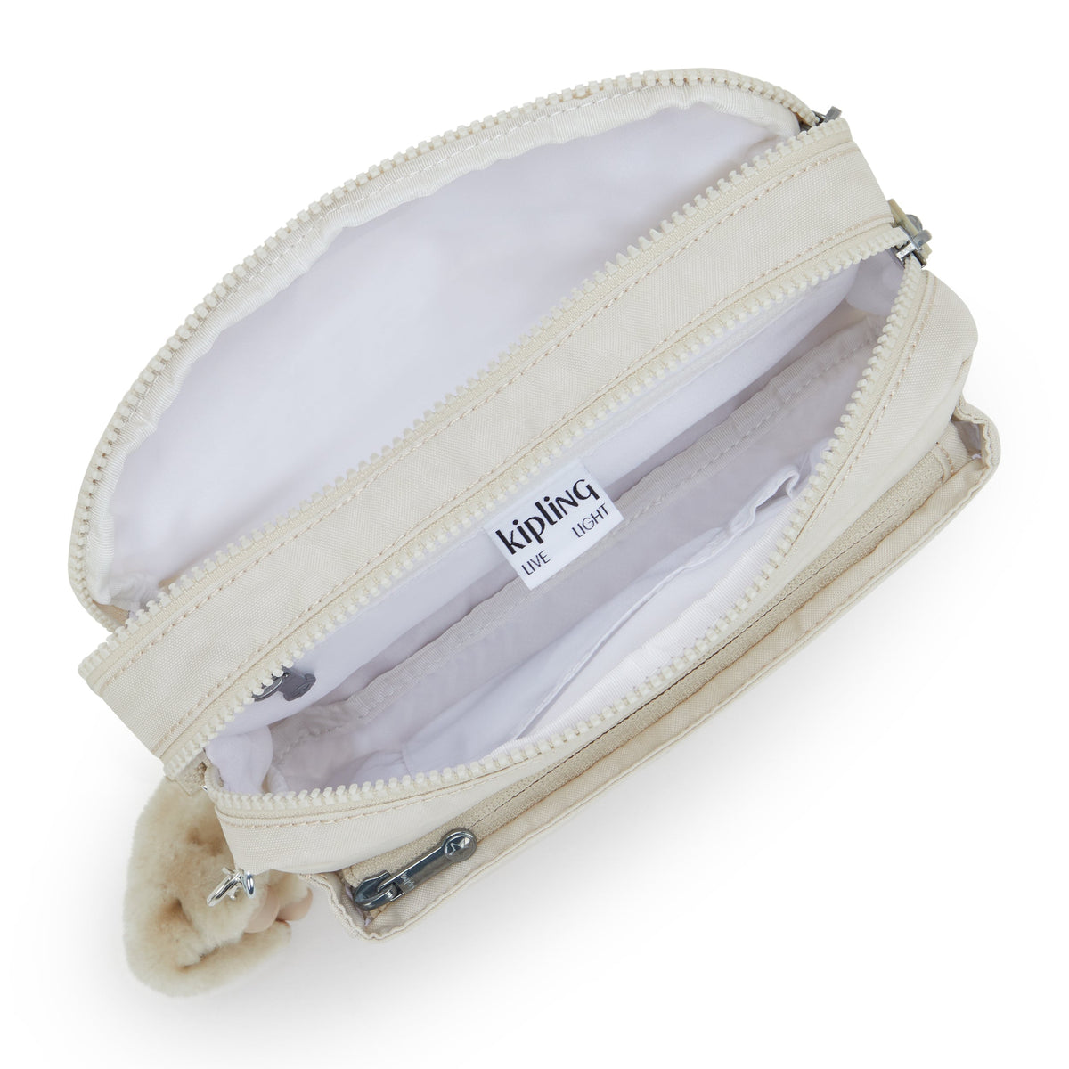 Kipling Abanu M Hideaway Beige حقيبة كروس متوسطة I7076-7JR