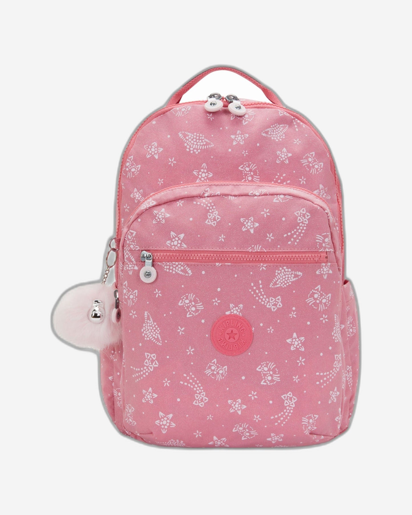 حقيبة ظهر كبيرة KIPLING Seoul Lap Glitter Cats (مع حجرة للكمبيوتر المحمول) I7135-5FR