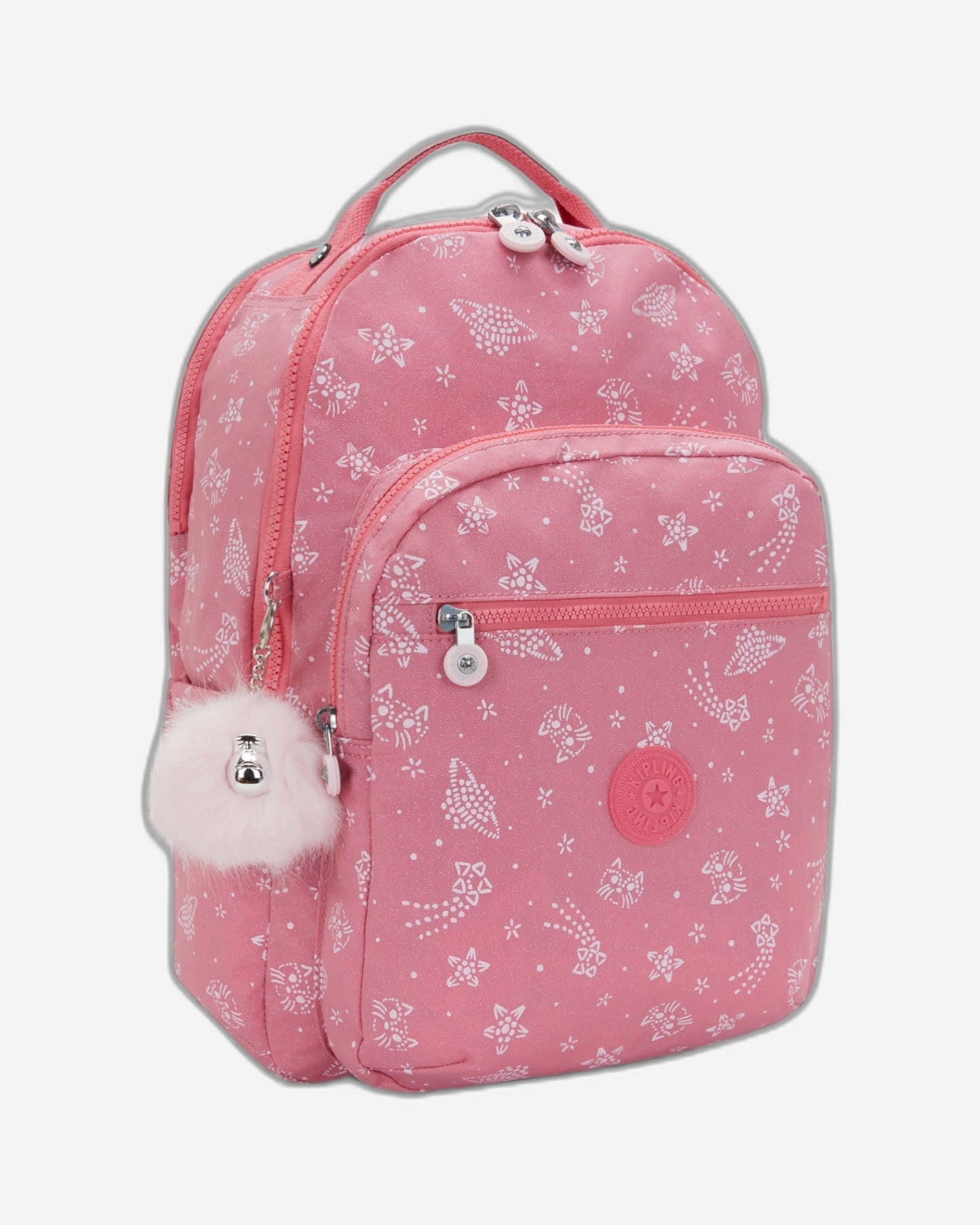 حقيبة ظهر كبيرة KIPLING Seoul Lap Glitter Cats (مع حجرة للكمبيوتر المحمول) I7135-5FR