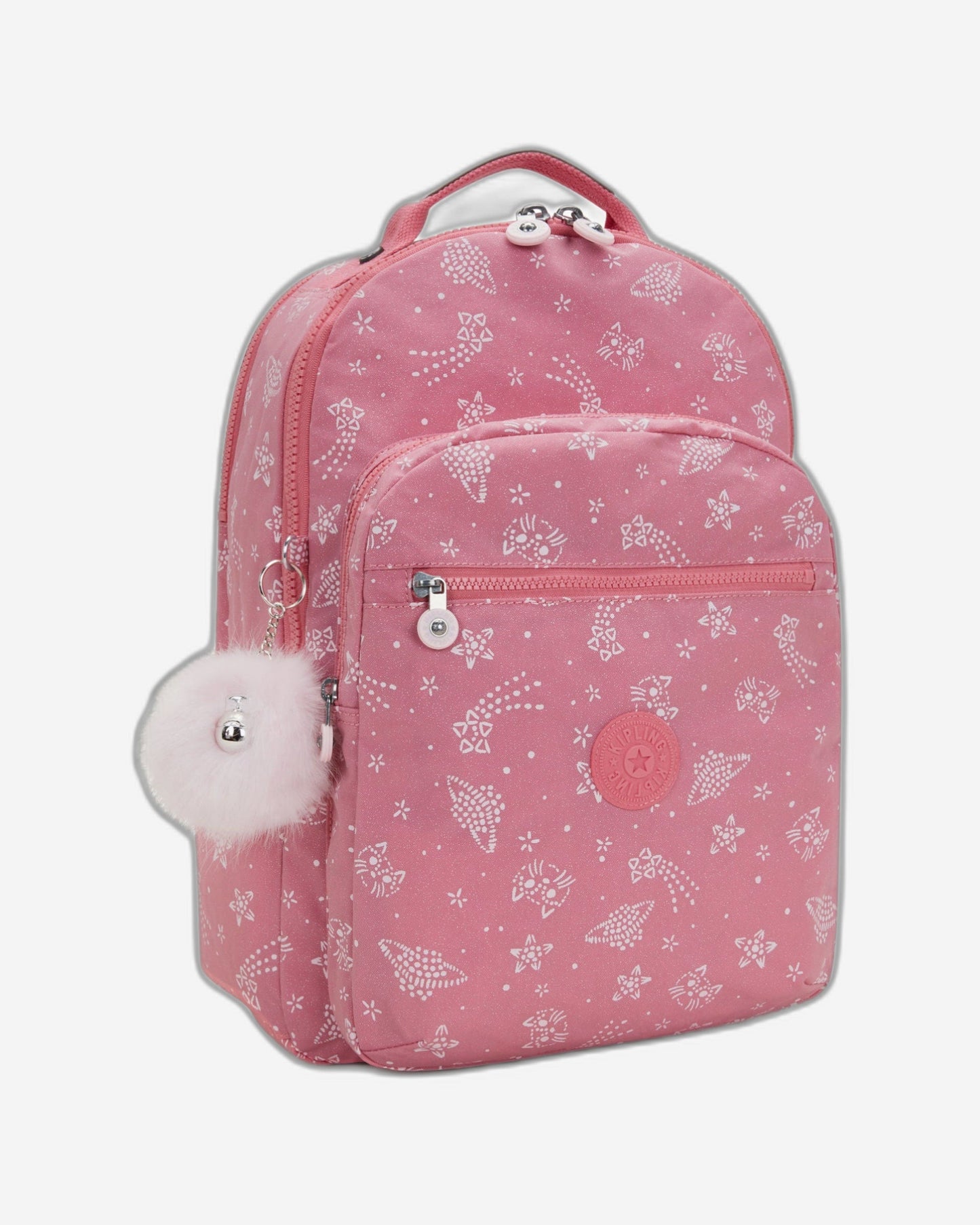 حقيبة ظهر كبيرة KIPLING Seoul Lap Glitter Cats (مع حجرة للكمبيوتر المحمول) I7135-5FR