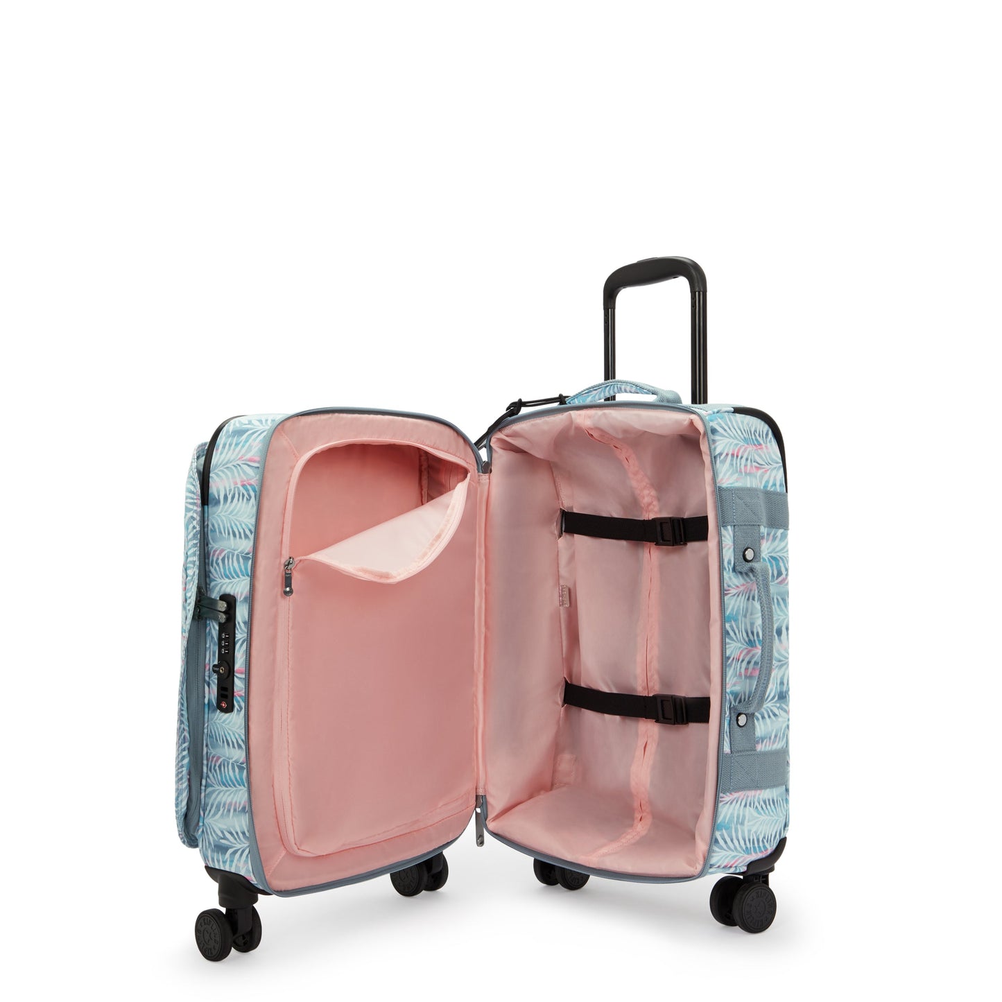 حقيبة سفر Kipling Spontaneous S ذات العجلات الصغيرة بأوراق النخيل I7211-3QN
