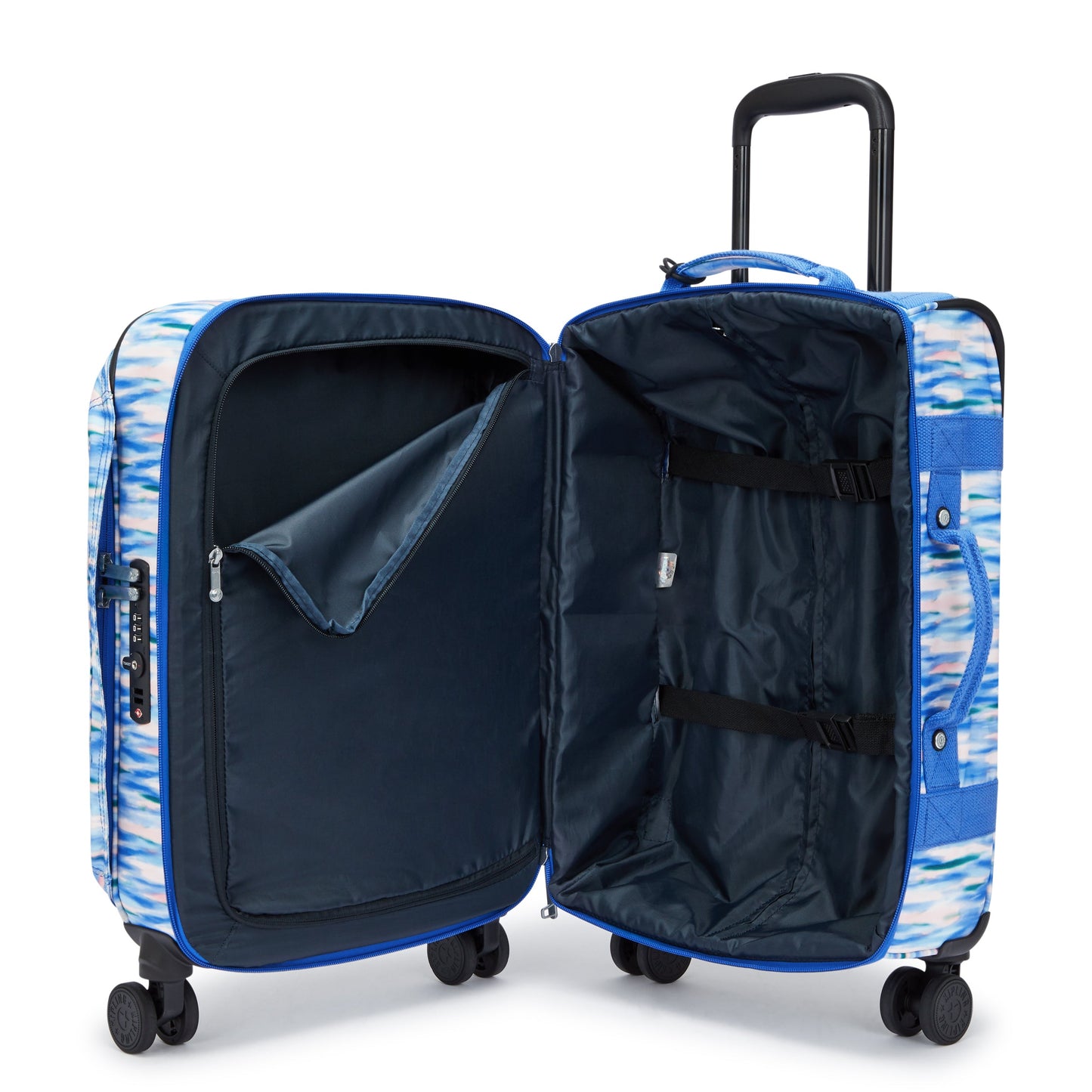 KIPLING-Spontaneous S-حقيبة سفر صغيرة بعجلات - أزرق مخفف - I7211-TX9