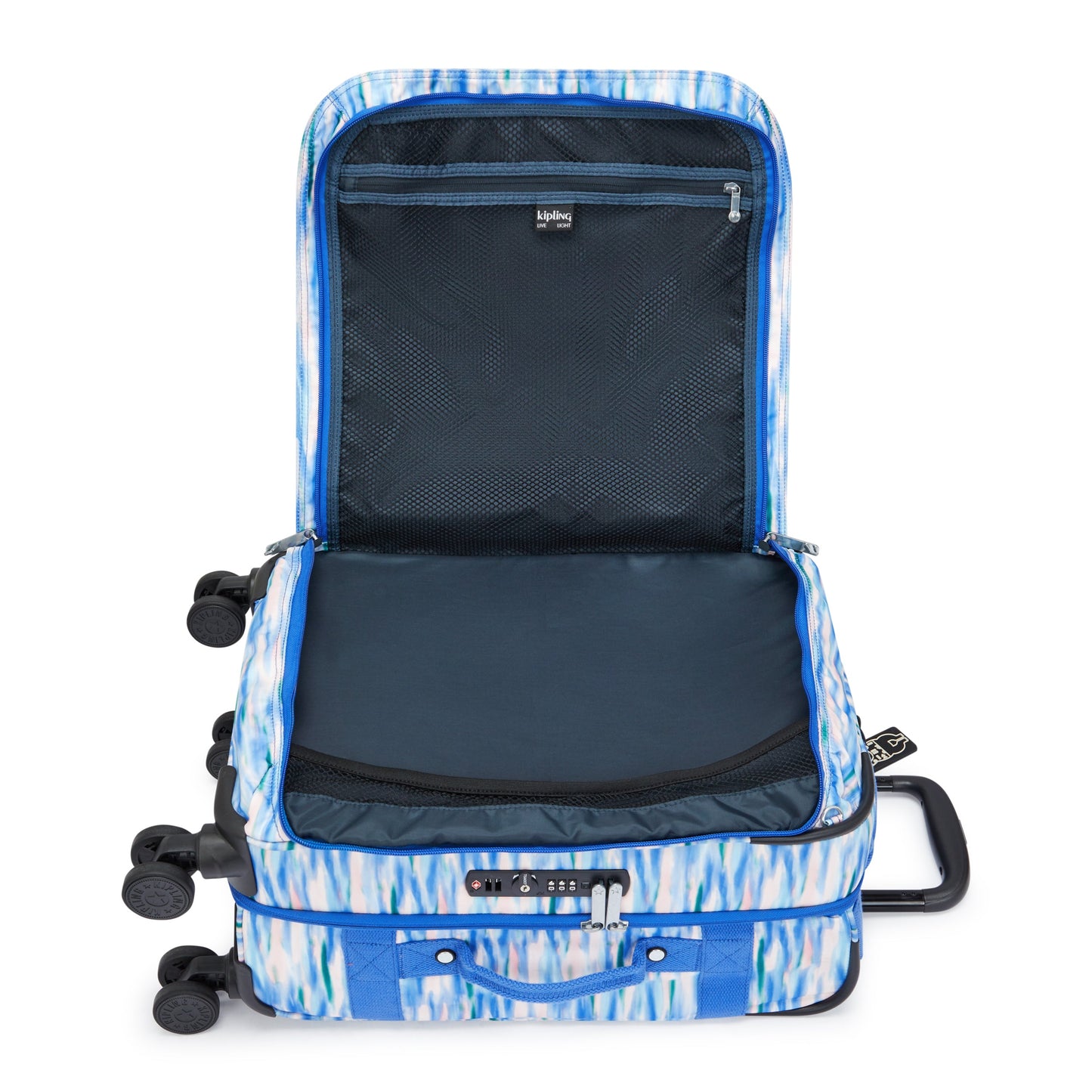 KIPLING-Spontaneous S-حقيبة سفر صغيرة بعجلات - أزرق مخفف - I7211-TX9