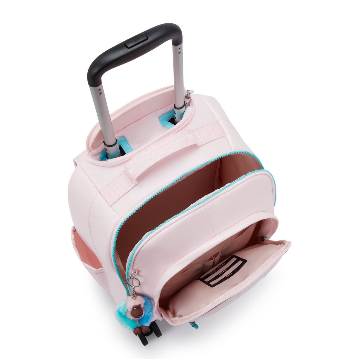 حقيبة ظهر Kipling New Zea Sea Pink Met كبيرة بعجلات مع حجرة للكمبيوتر المحمول I7267-52J