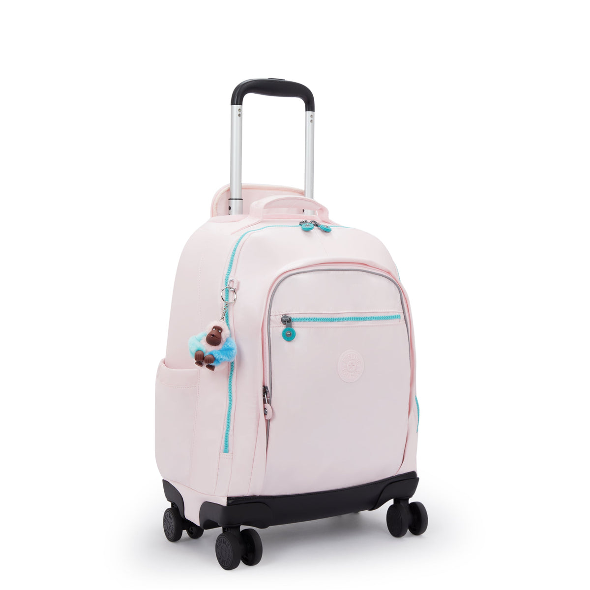 حقيبة ظهر Kipling New Zea Sea Pink Met كبيرة بعجلات مع حجرة للكمبيوتر المحمول I7267-52J