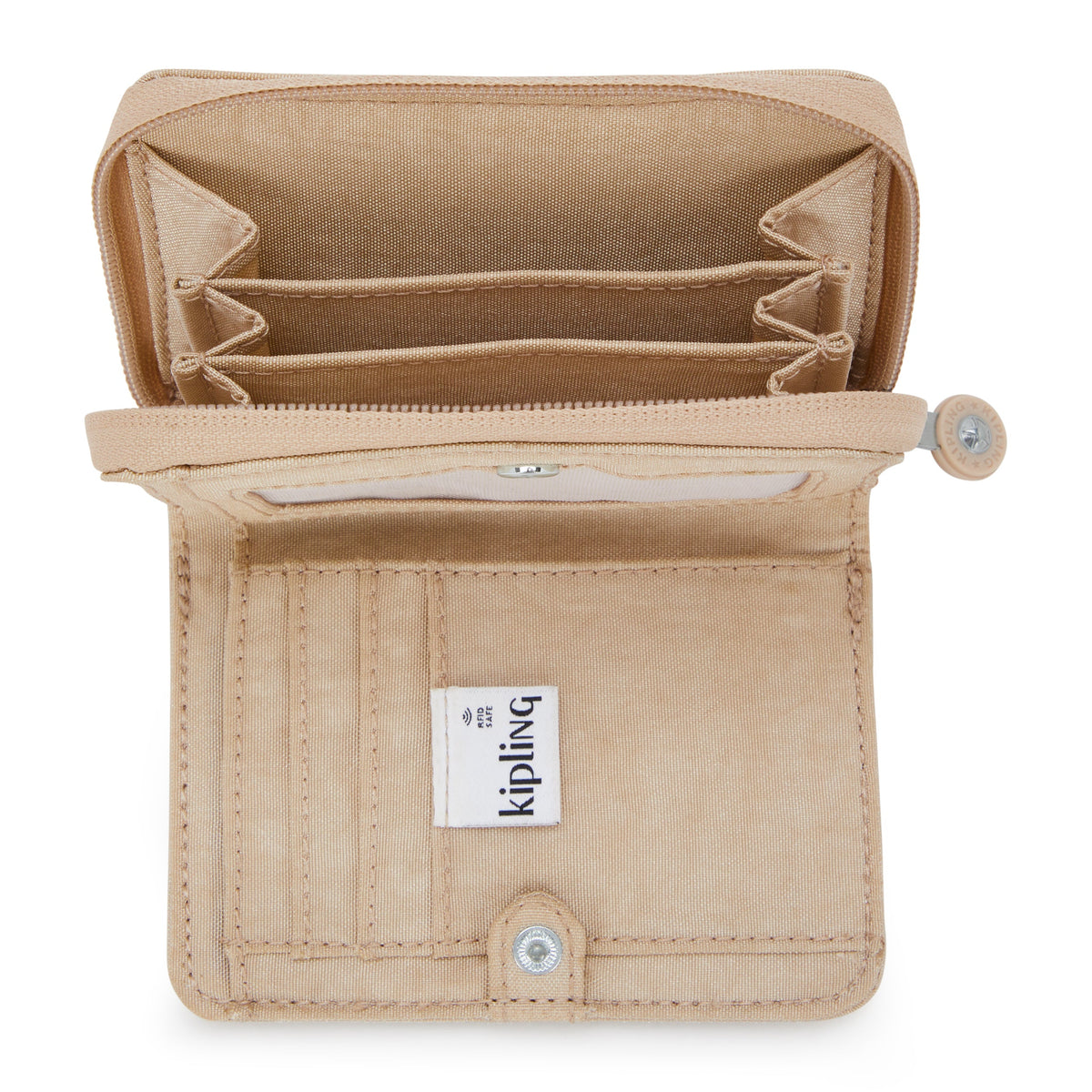 محفظة متوسطة Kipling Money Love Sparkled باللون البيج I7276-5DV
