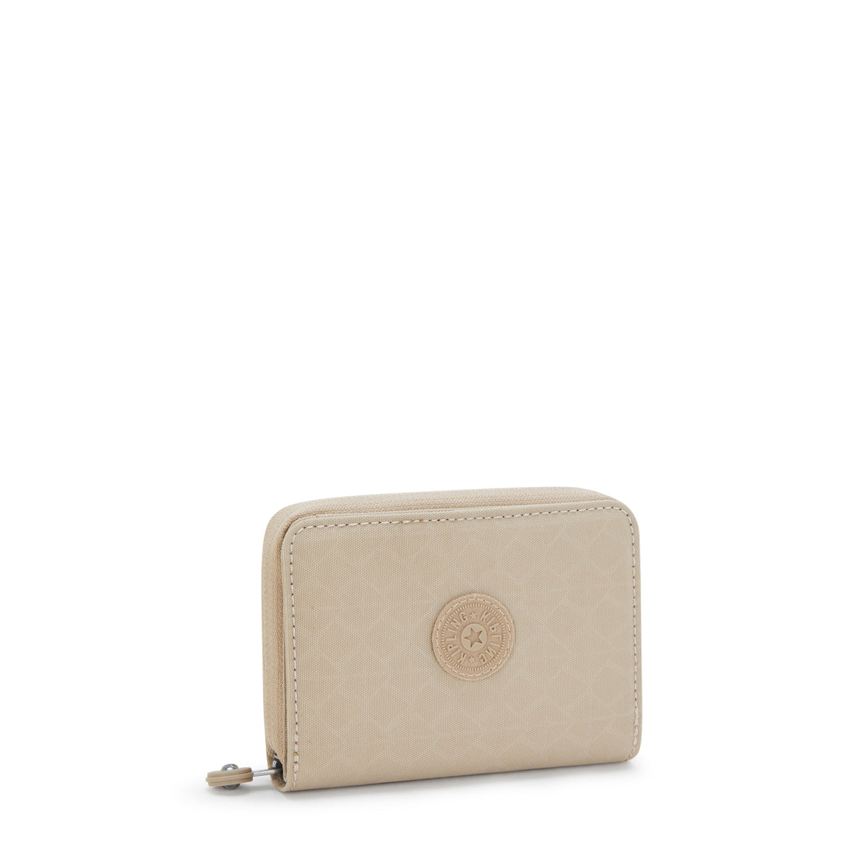 محفظة Kipling Money Love Signature متوسطة الحجم منقوش عليها شعار بيج I7276-96A