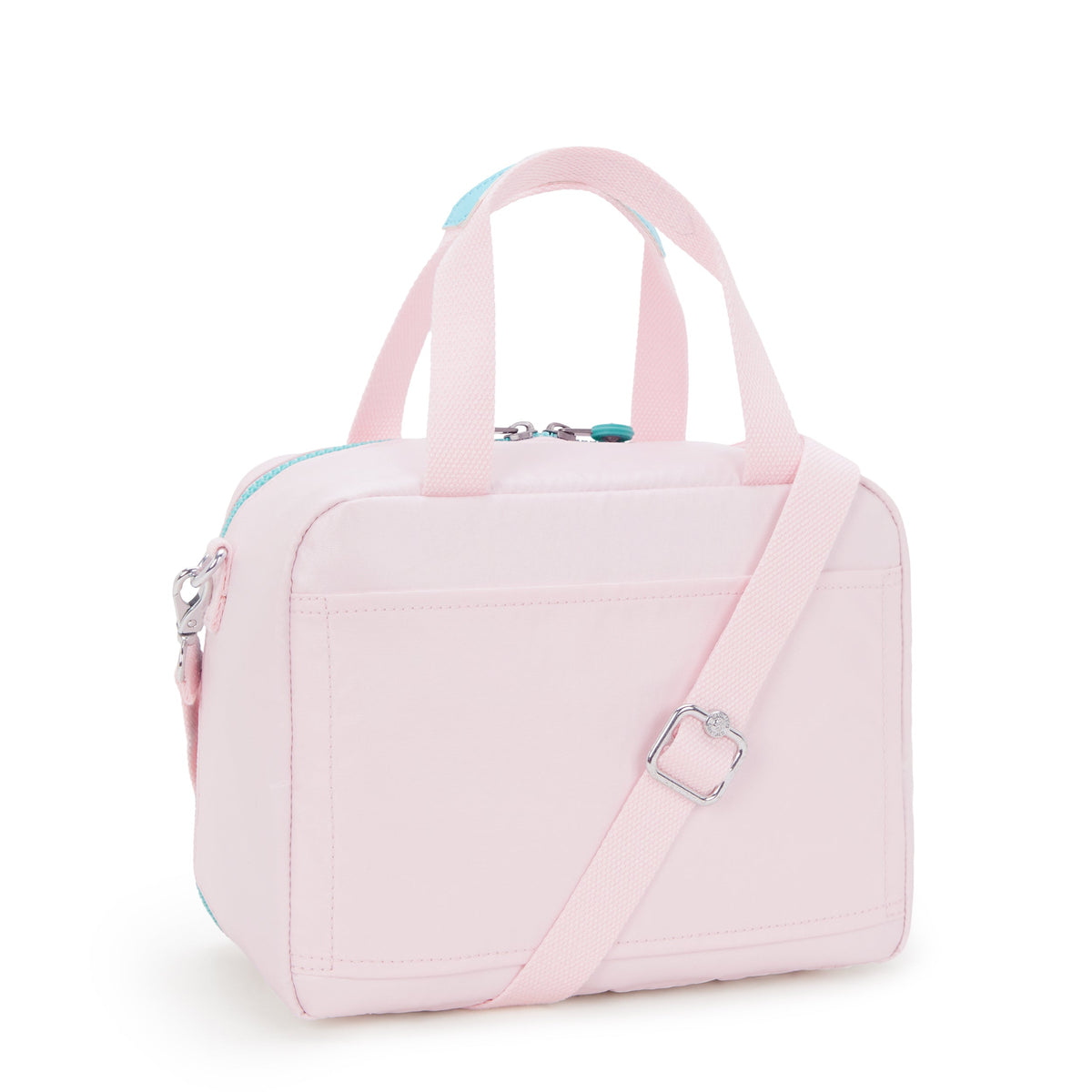 حقيبة غداء كبيرة Kipling Miyo Sea Pink Met مع جراب عربة I7363-52J