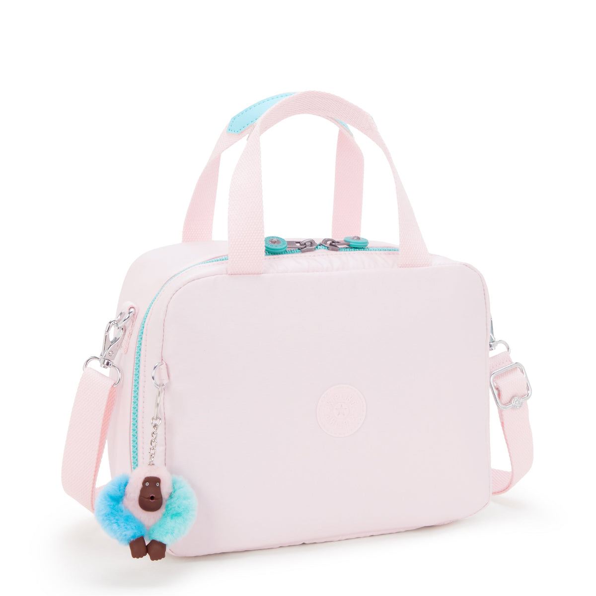 حقيبة غداء كبيرة Kipling Miyo Sea Pink Met مع جراب عربة I7363-52J
