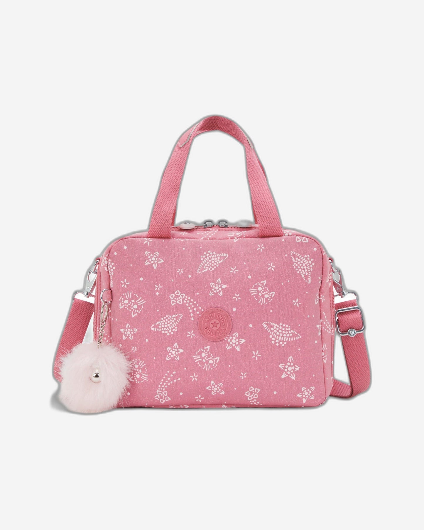 حقيبة غداء كبيرة KIPLING Miyo Glitter Cats (مع جيب ترولي) I7363-5FR
