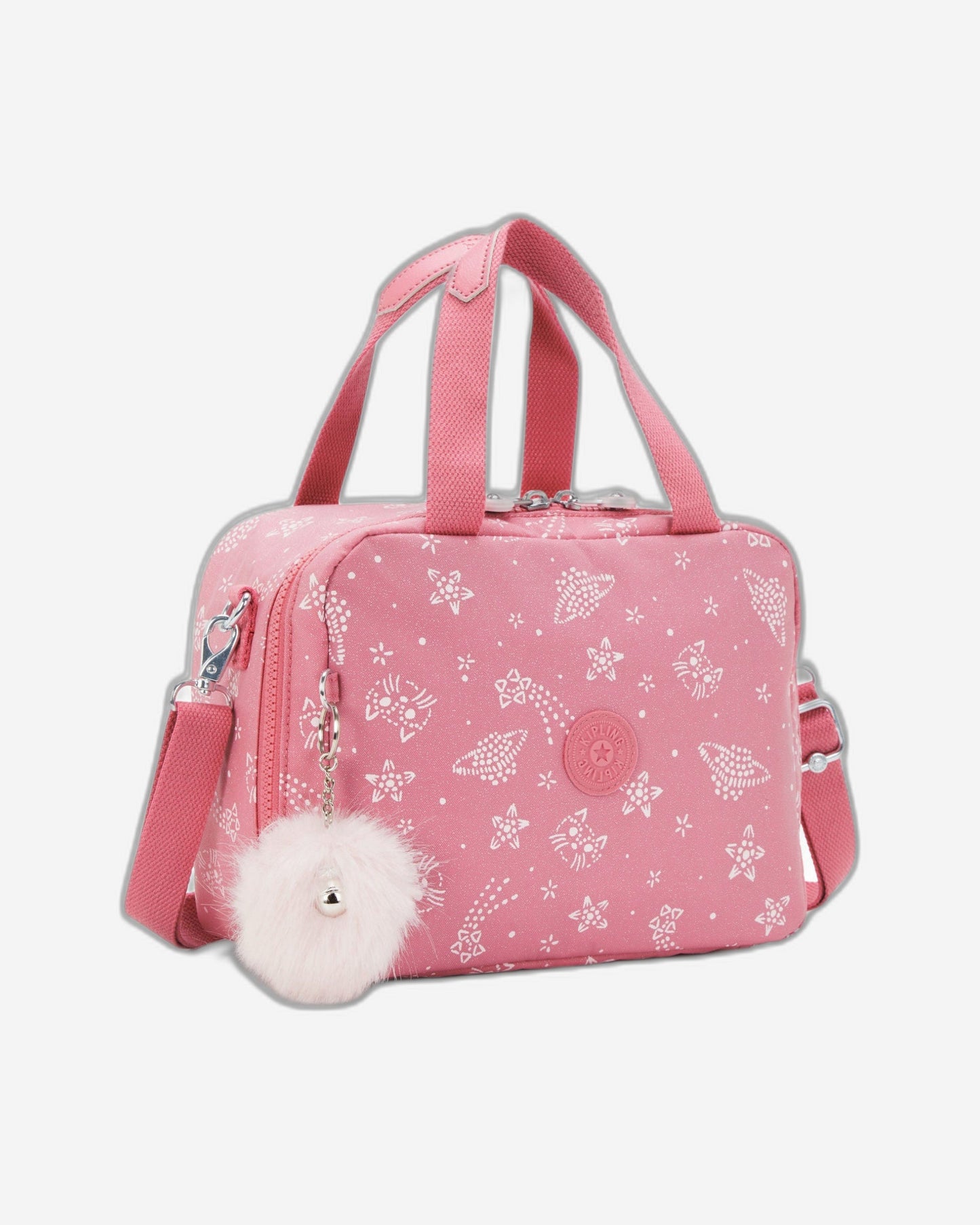 حقيبة غداء كبيرة KIPLING Miyo Glitter Cats (مع جيب ترولي) I7363-5FR