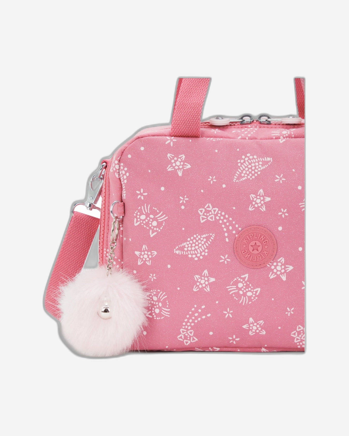 حقيبة غداء كبيرة KIPLING Miyo Glitter Cats (مع جيب ترولي) I7363-5FR