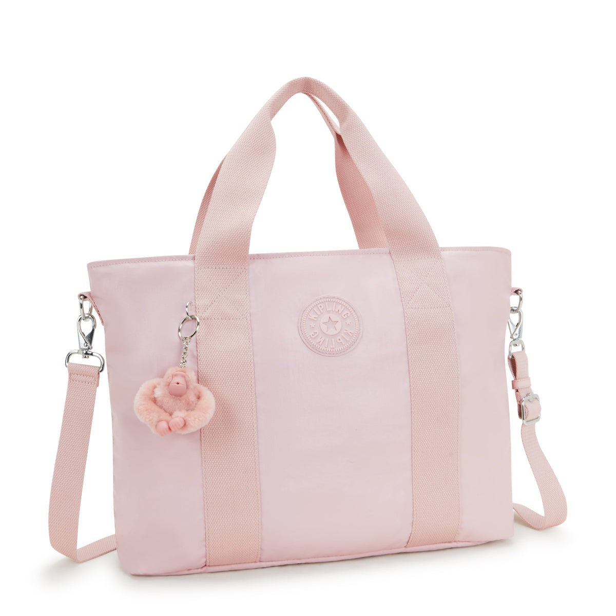 Kipling Minta L Pink Shine حقيبة حمل كبيرة I7447-3DZ