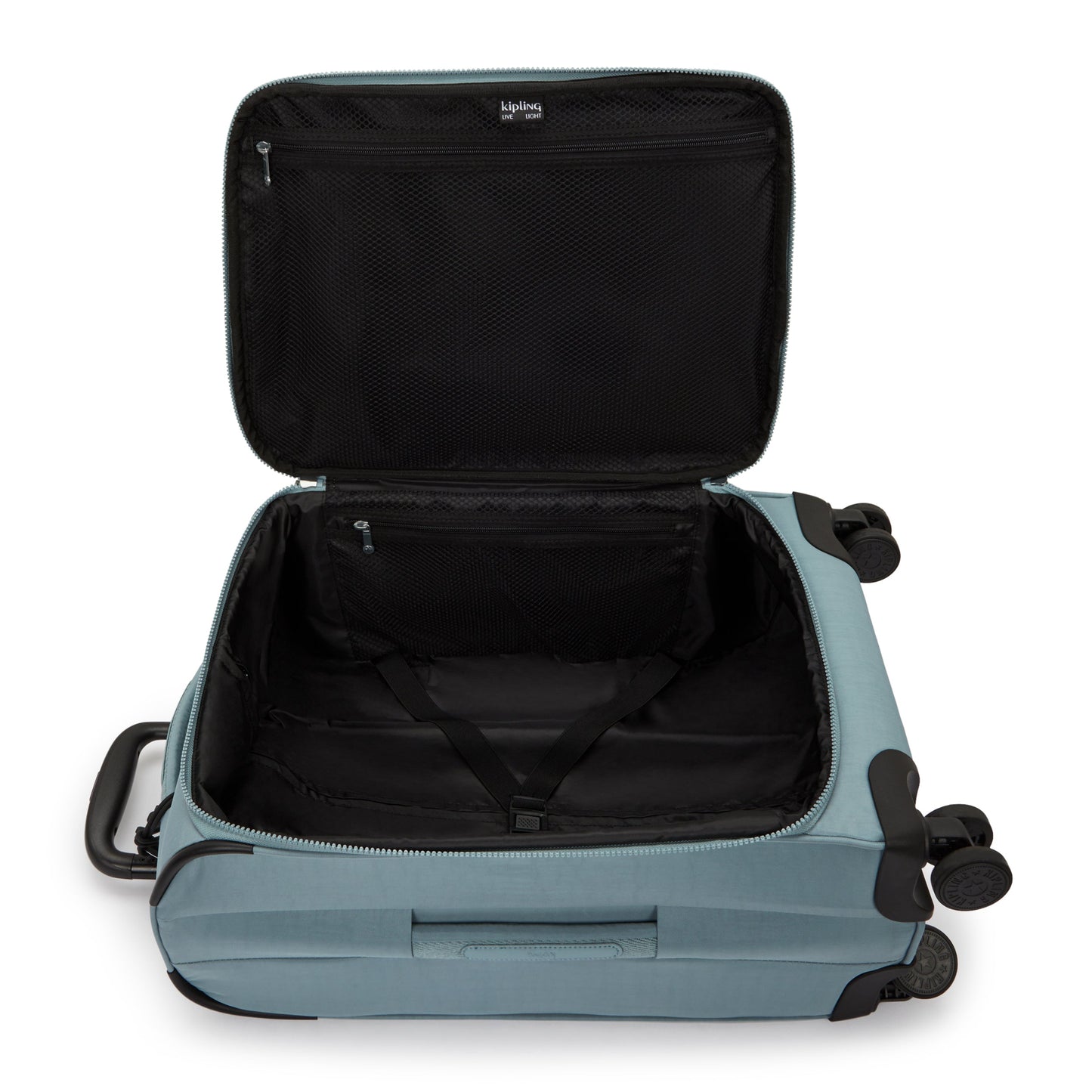 حقيبة سفر Kipling New Youri Spin S رمادية مريحة صغيرة بعجلات I7504-3NL