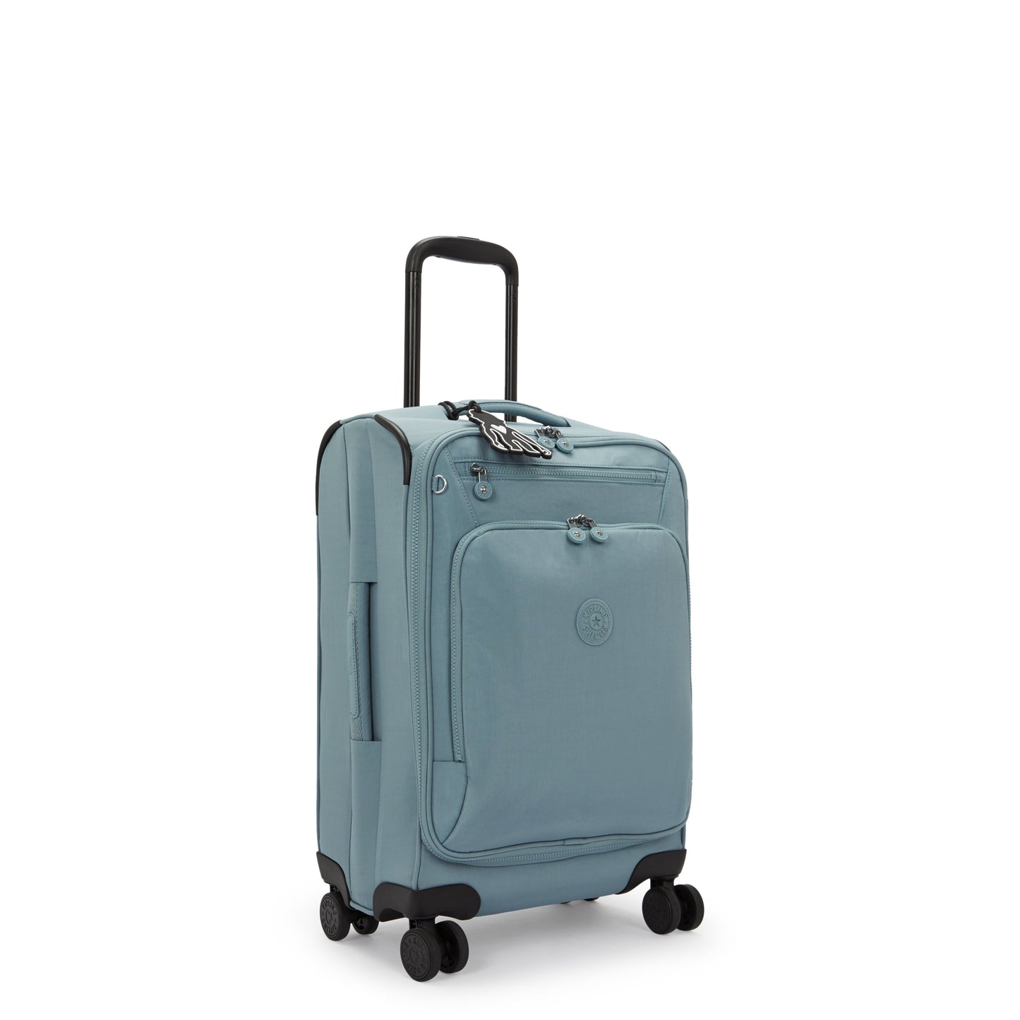 حقيبة سفر Kipling New Youri Spin S رمادية مريحة صغيرة بعجلات I7504-3NL
