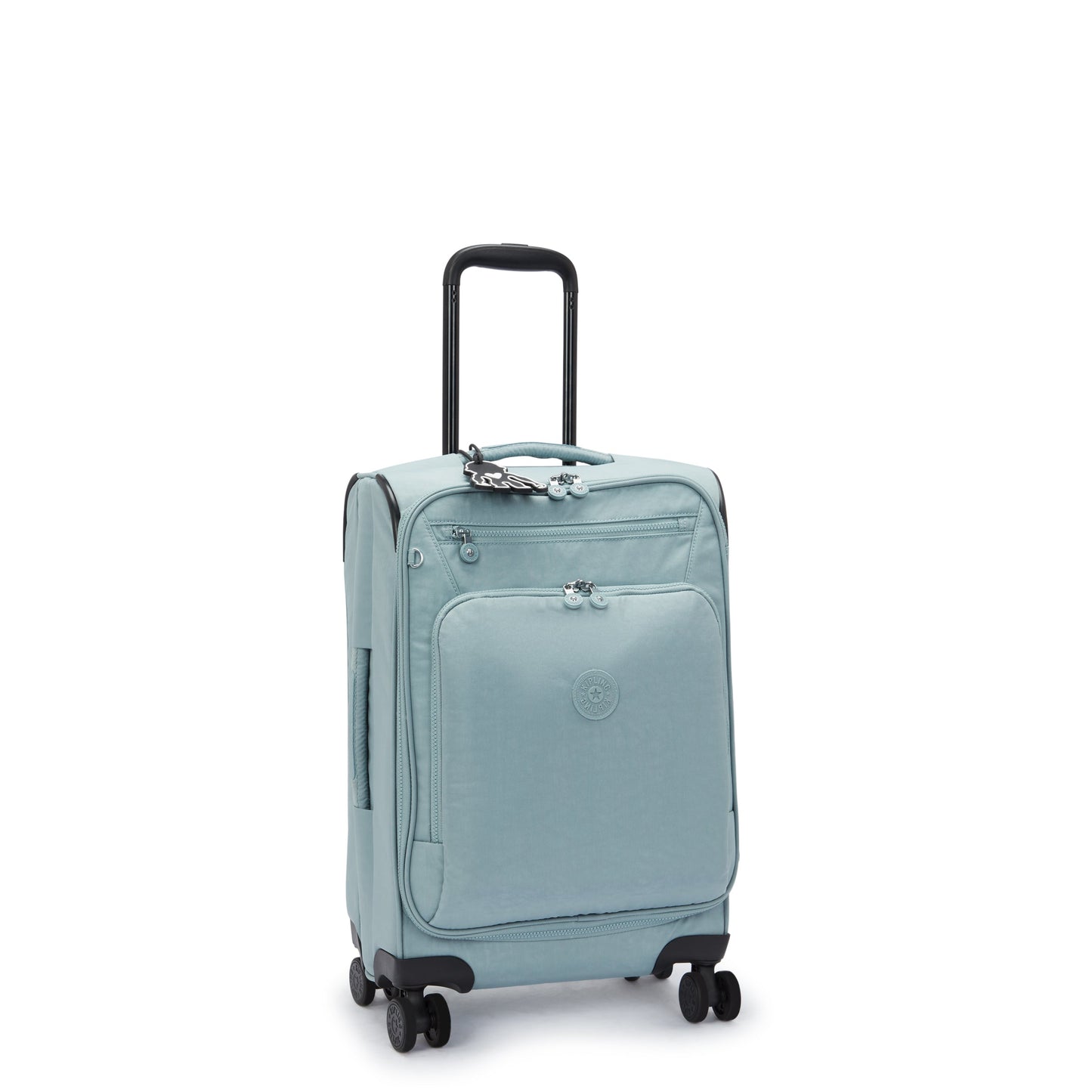 حقيبة سفر Kipling New Youri Spin S رمادية مريحة صغيرة بعجلات I7504-3NL