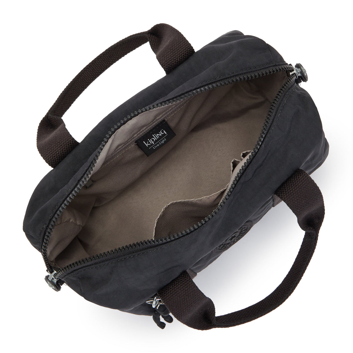 KIPLING-Bina M-Medium handbag (with dechable shoulderstrap)-Black Noir-I7532-P39