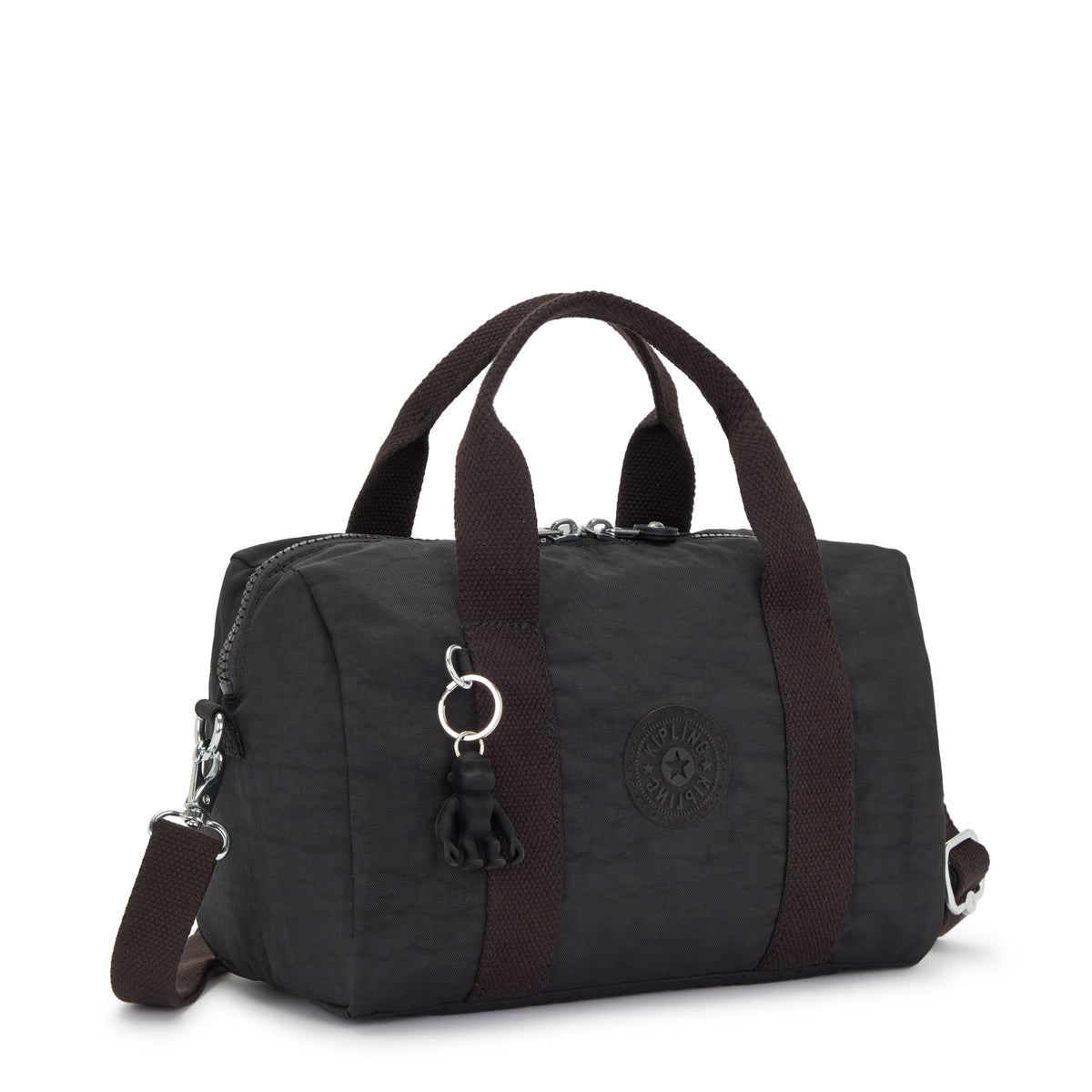 KIPLING-Bina M-Medium handbag (with dechable shoulderstrap)-Black Noir-I7532-P39