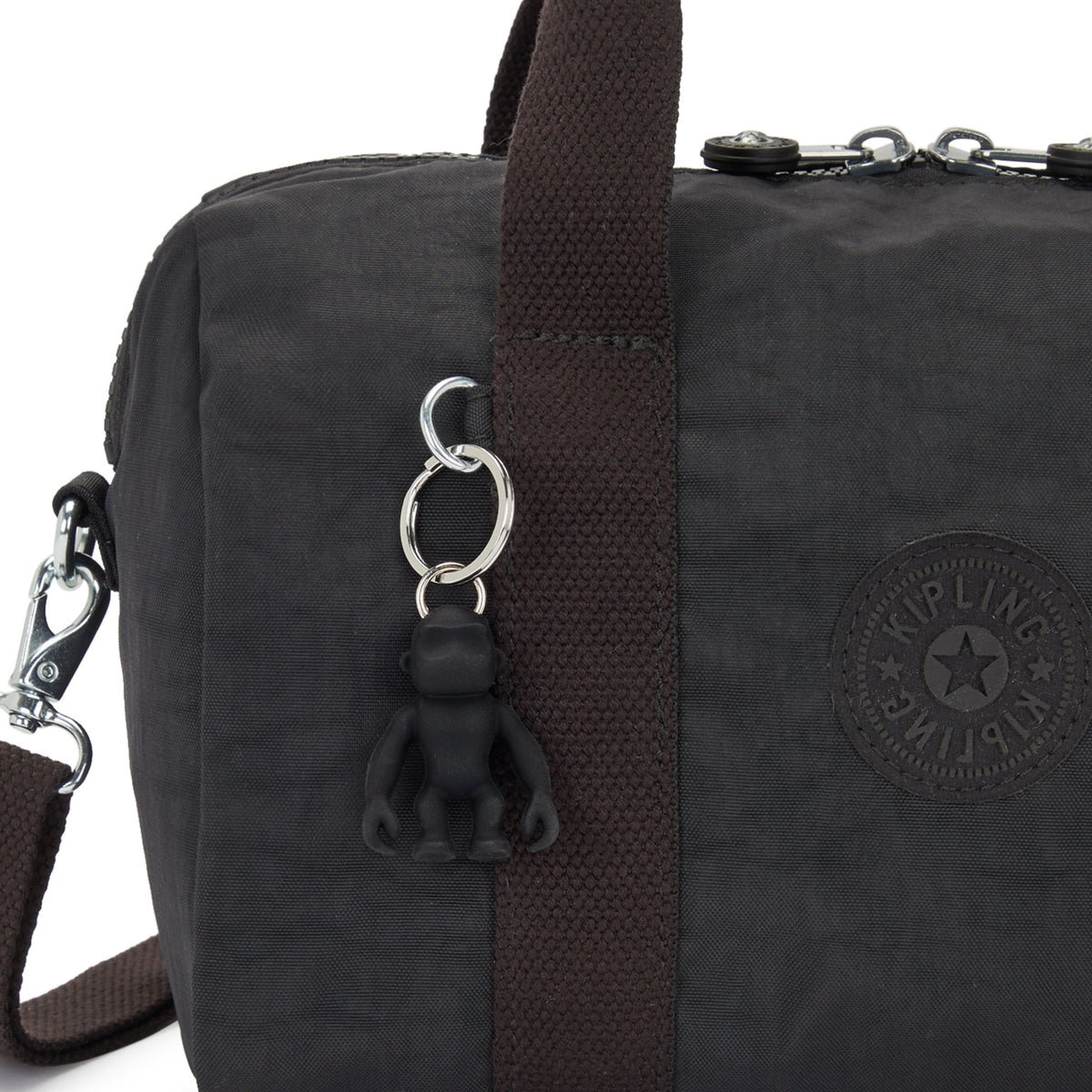 KIPLING-Bina M-Medium handbag (with dechable shoulderstrap)-Black Noir-I7532-P39